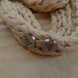 Chanel Silver Earrings Size Medium